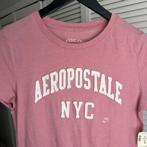Y2k Aeropostale Pink Classic Crew Logo Tee Tshirt